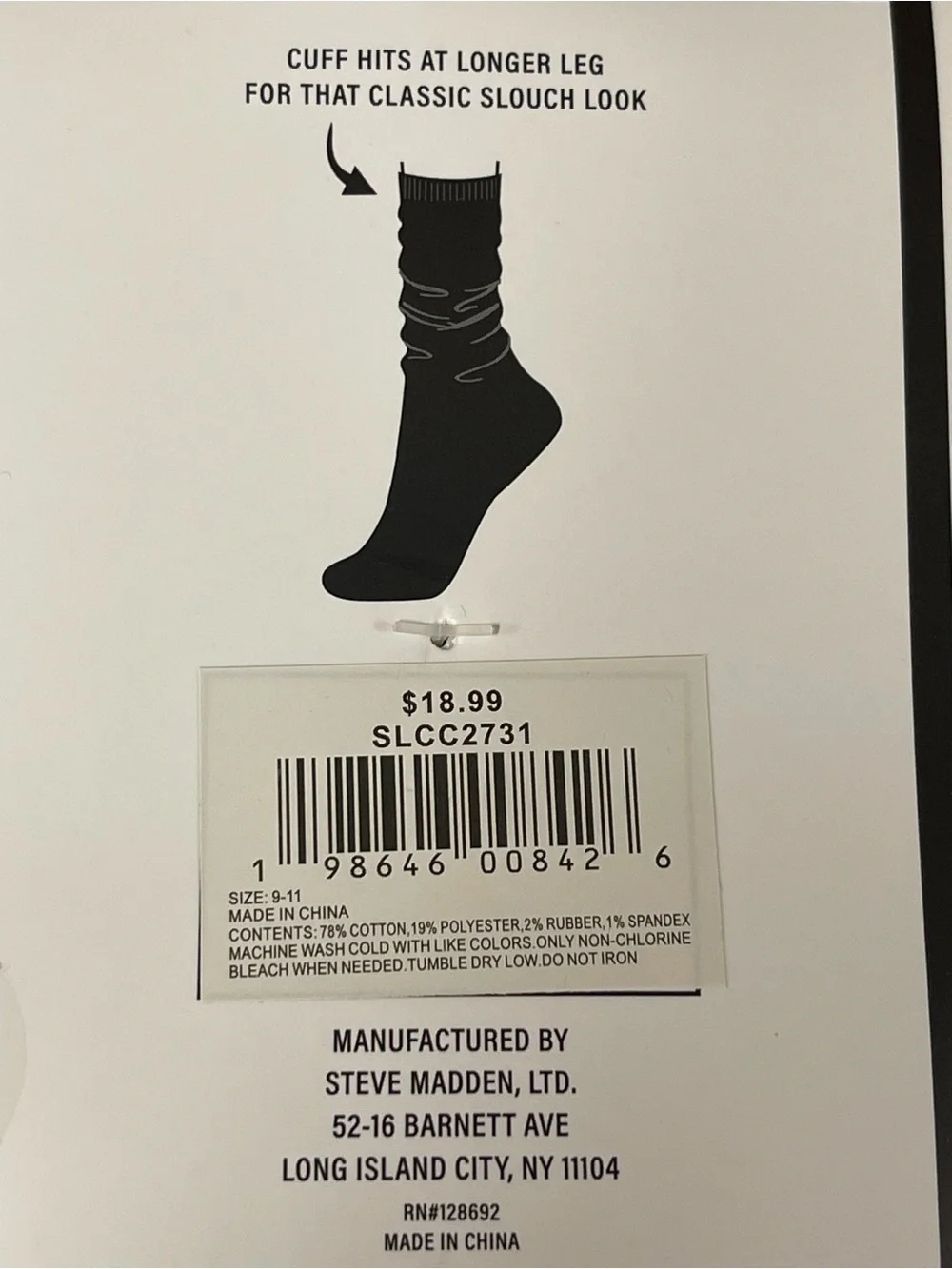Steve Madden Women’s Slouch Socks 2 Pairs NWT